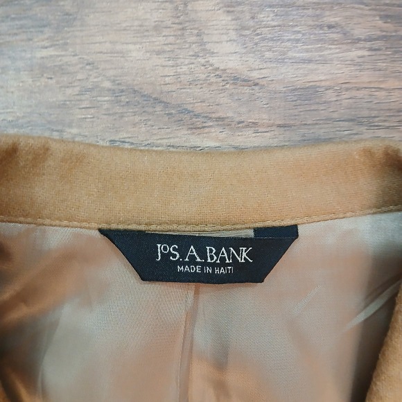 Jos A Bank Blazer Mens 46L Camel Brown Two Button 100% Cashmere Sports Coat - Picture 3 of 12